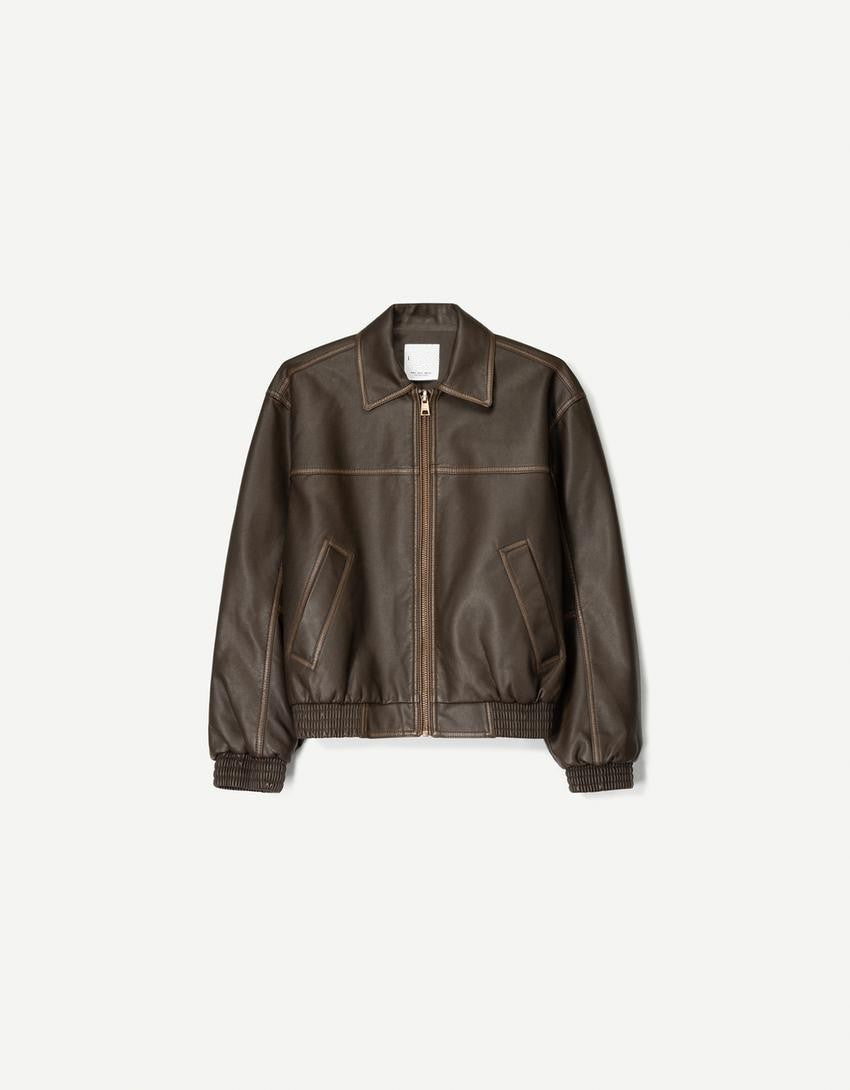 OVERSIZED LEATHER JACKET