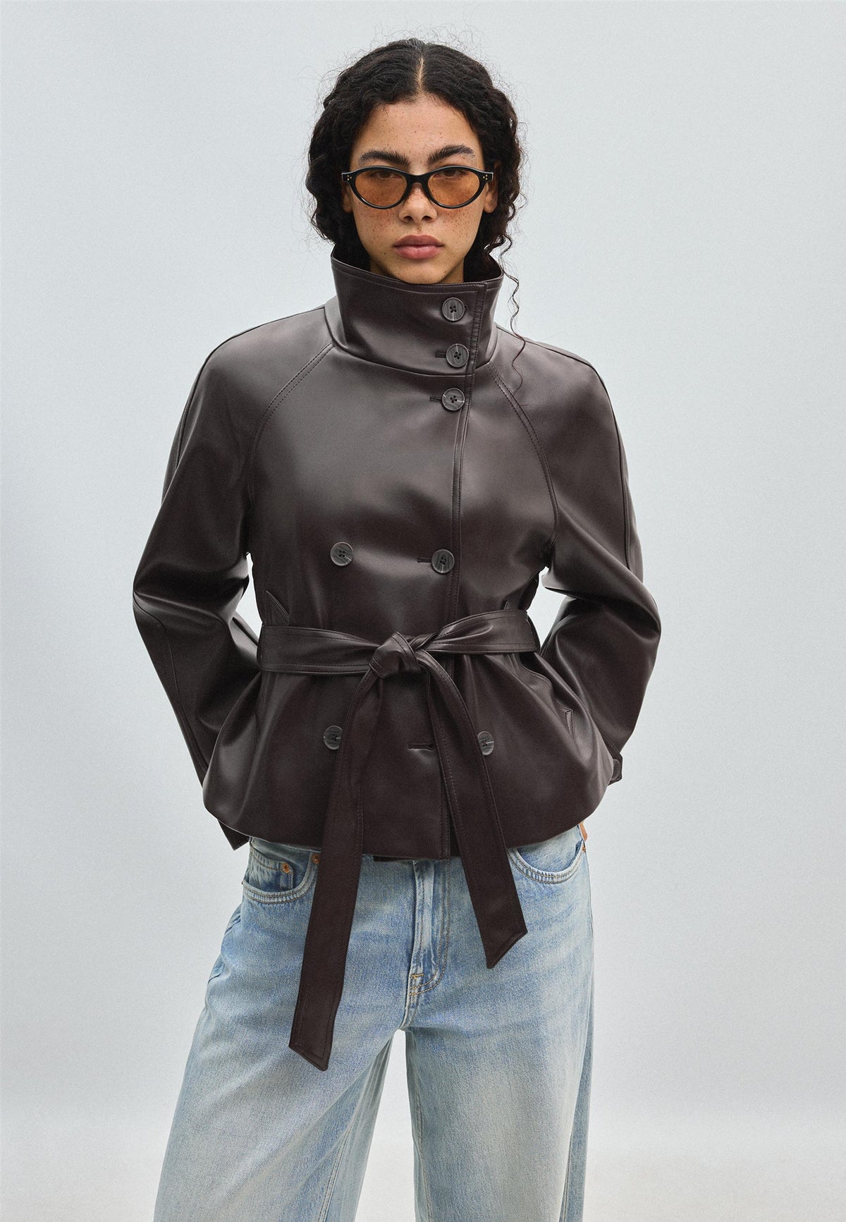 Astrid Leather Trench