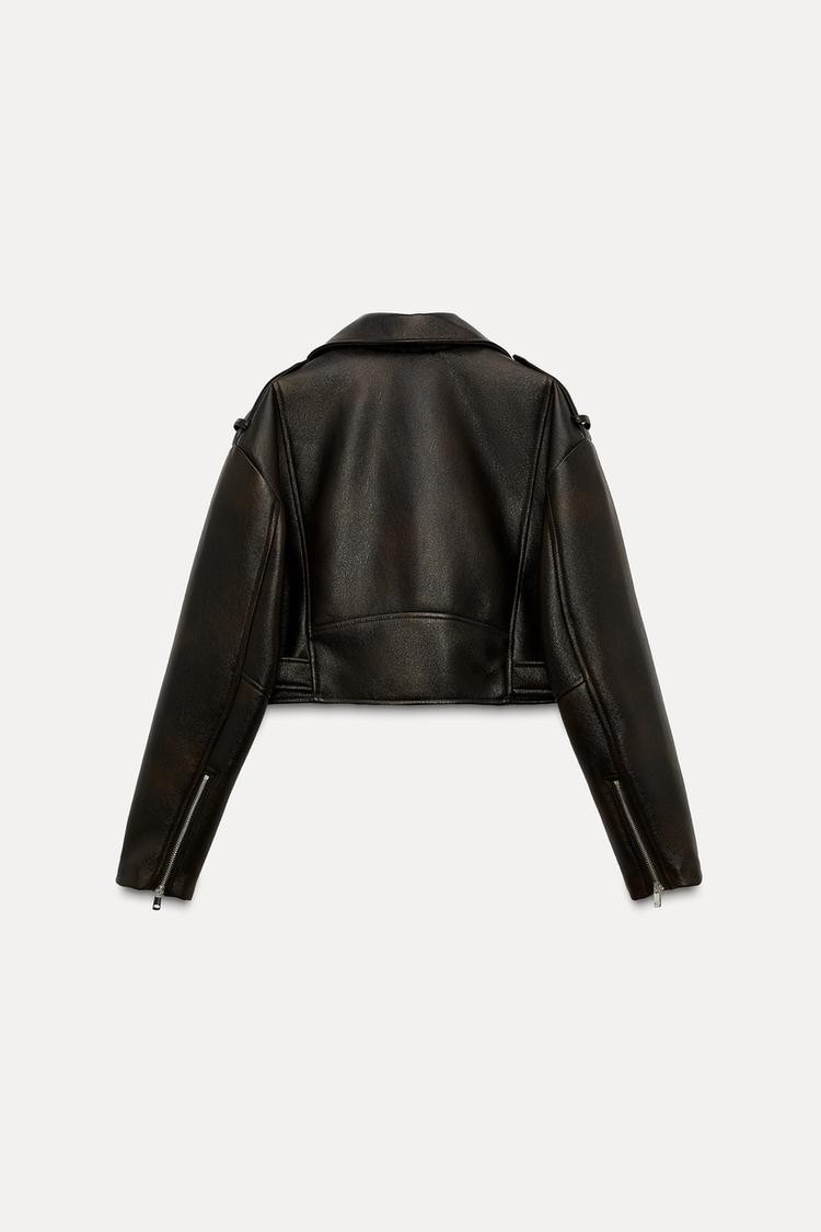 GLOSSY BIKER JACKET