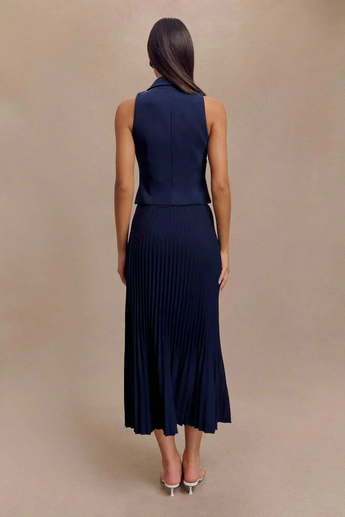 PLEATED MIDI SKIRT