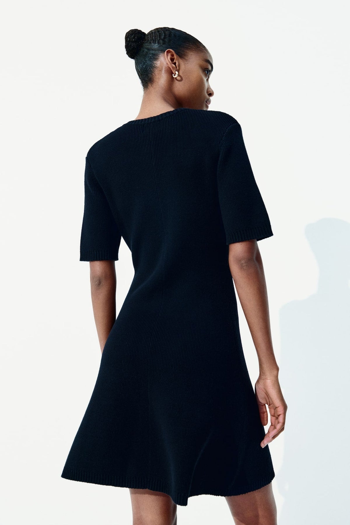 KNIT BUTTON DRESS