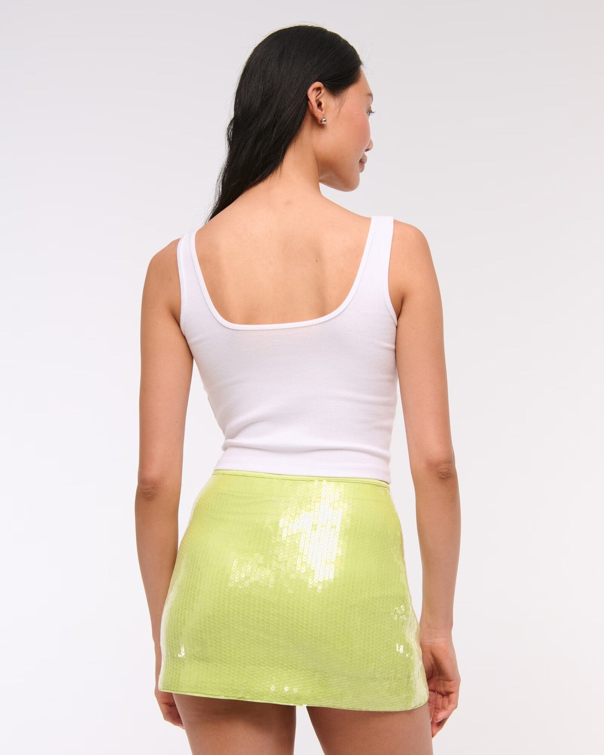 SIENNA LIME SEQUIN SKIRT
