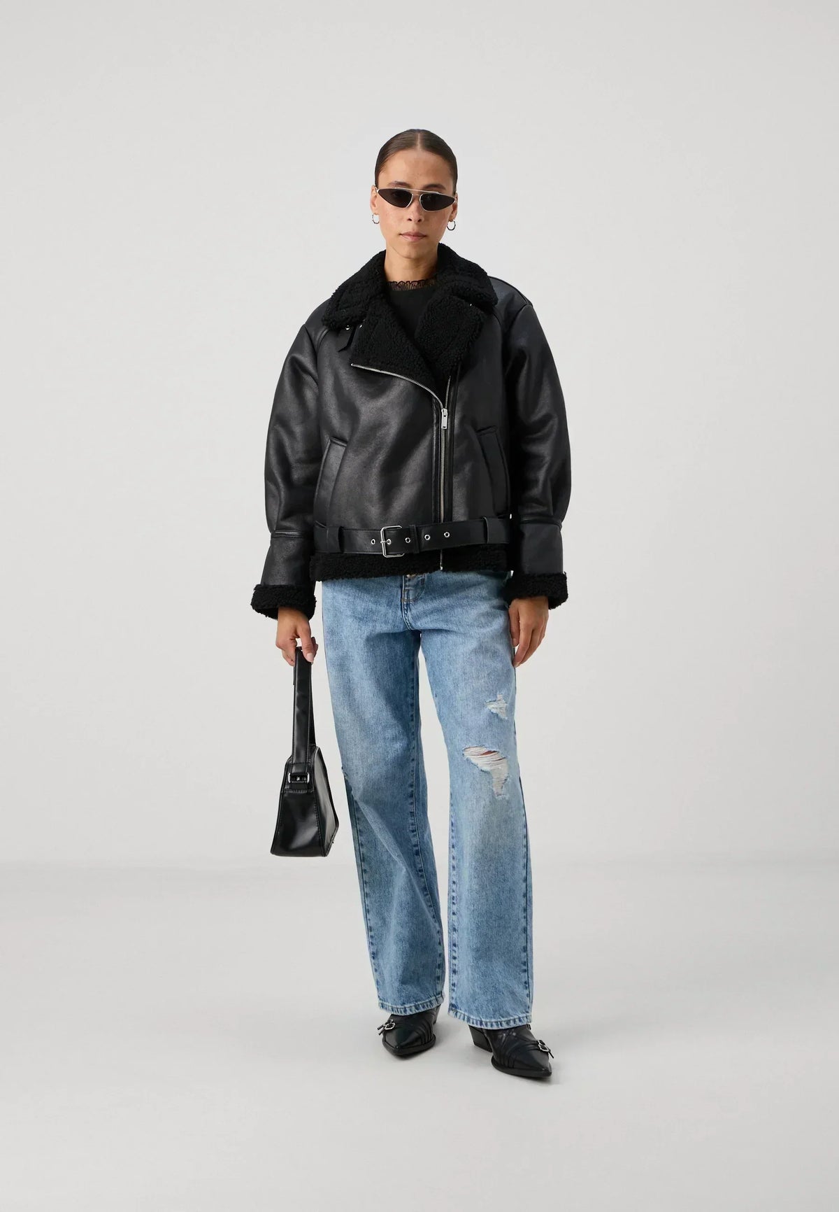 LEATHER TEDDY JACKET