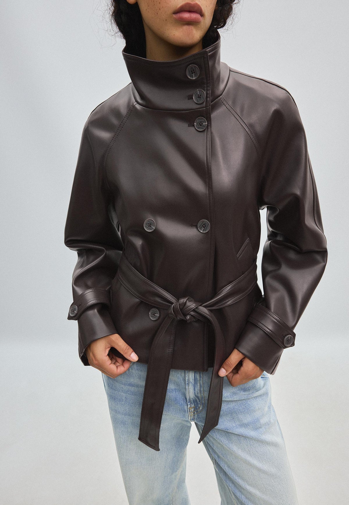 Astrid Leather Trench