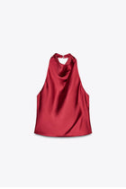 SATIN HALTER TOP