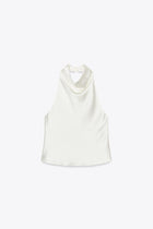 SATIN HALTER TOP