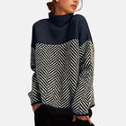 SERENYA | HERRINGBONE KNIT PULLOVER