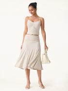 A-Line Midi Skirt