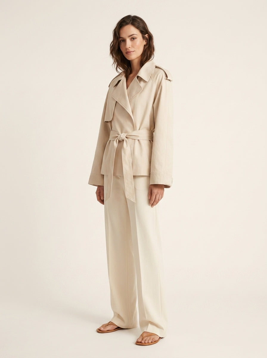 The Sloane Belted Short Trench
