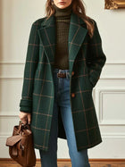 VALERIA | ELEGANT CHECKED WOOL COAT